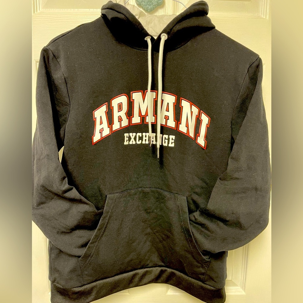 Armani Exchange hooded sweatshirt. Medium. Cotton poly blend.
